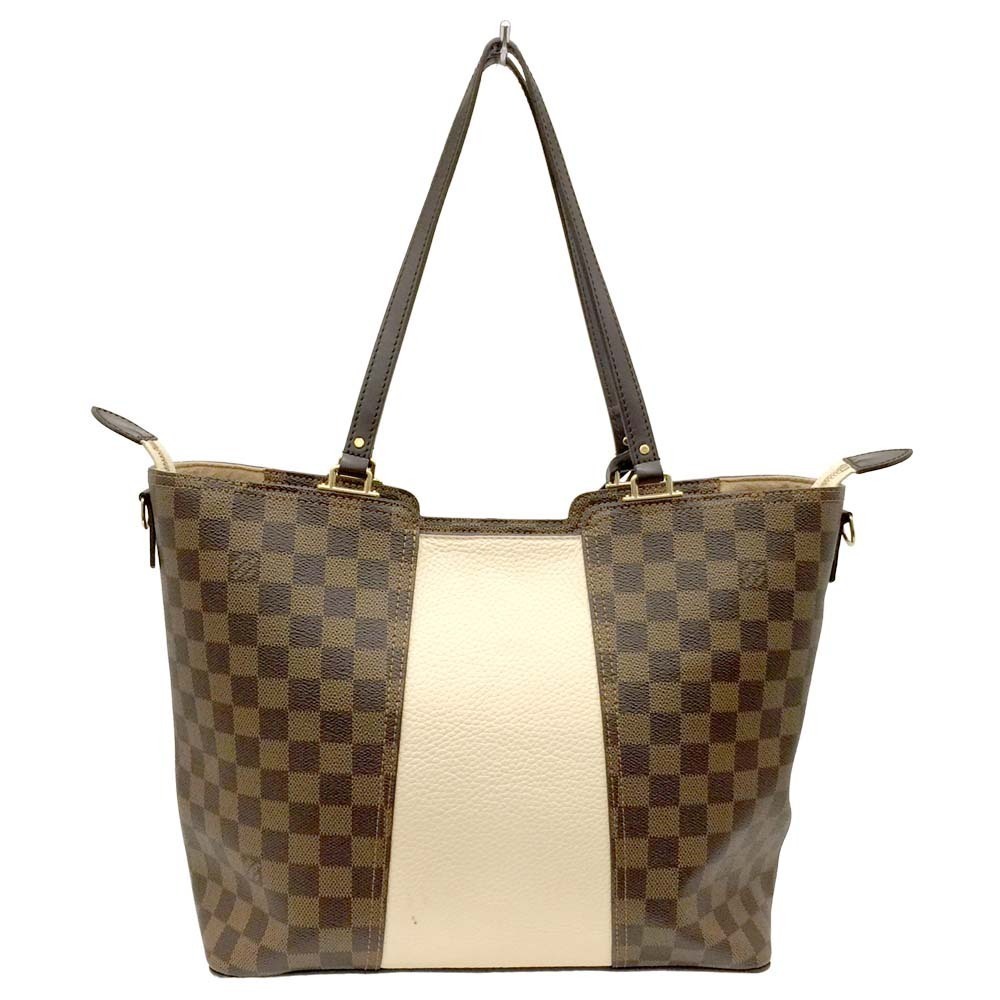 Louis Vuitton Bag Damier Shoulder Jersey Tote Brown Cream - Picture 4 of 10